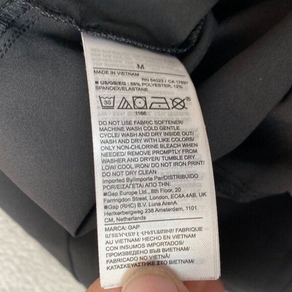 GapFit Mens Athletic Pants Medium Black Sweatpants Drawstring Activewear Casual - Picture 9 of 14